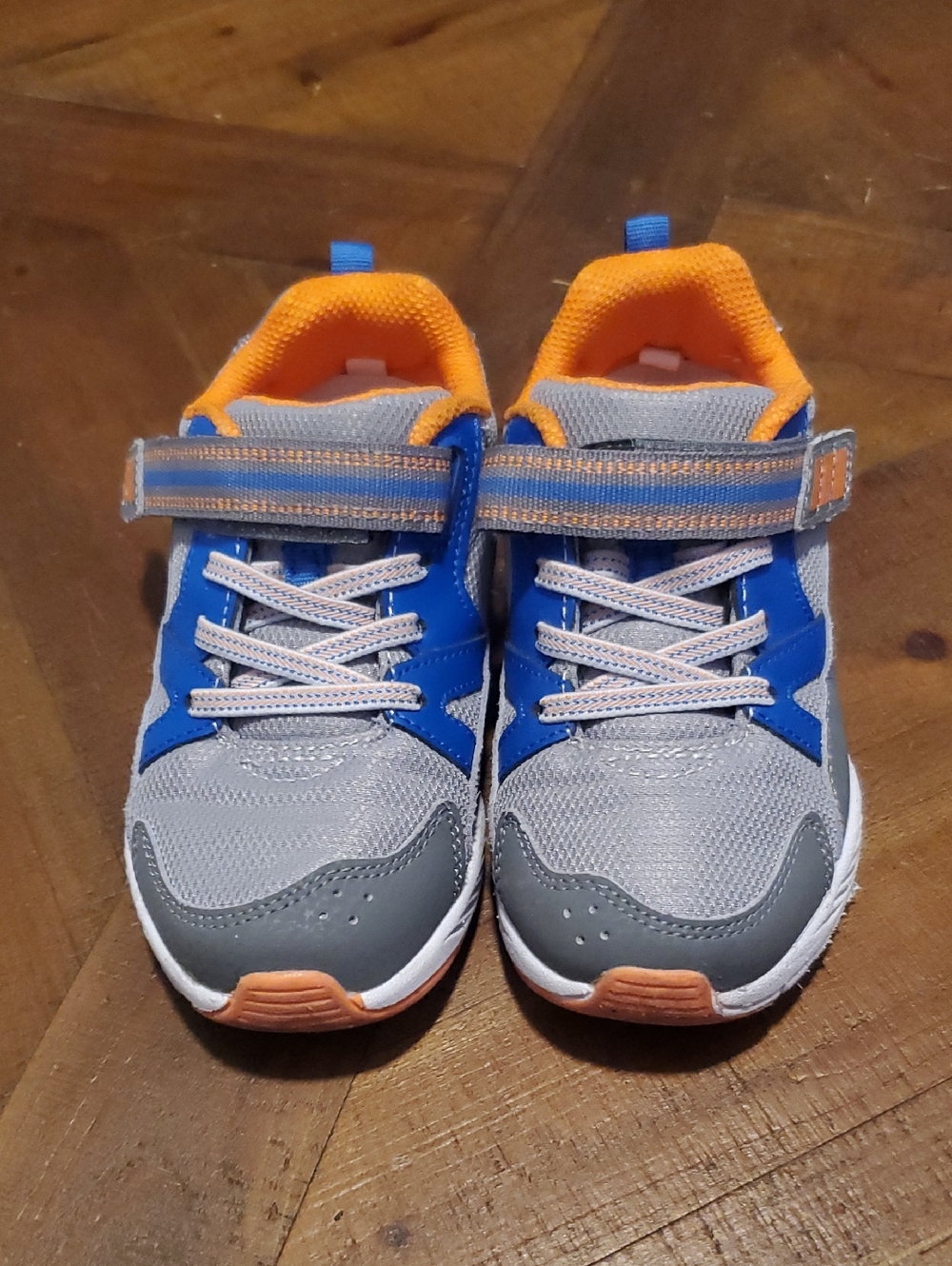 Stride Rite Blue, Gray & Orange Kids Sneakers